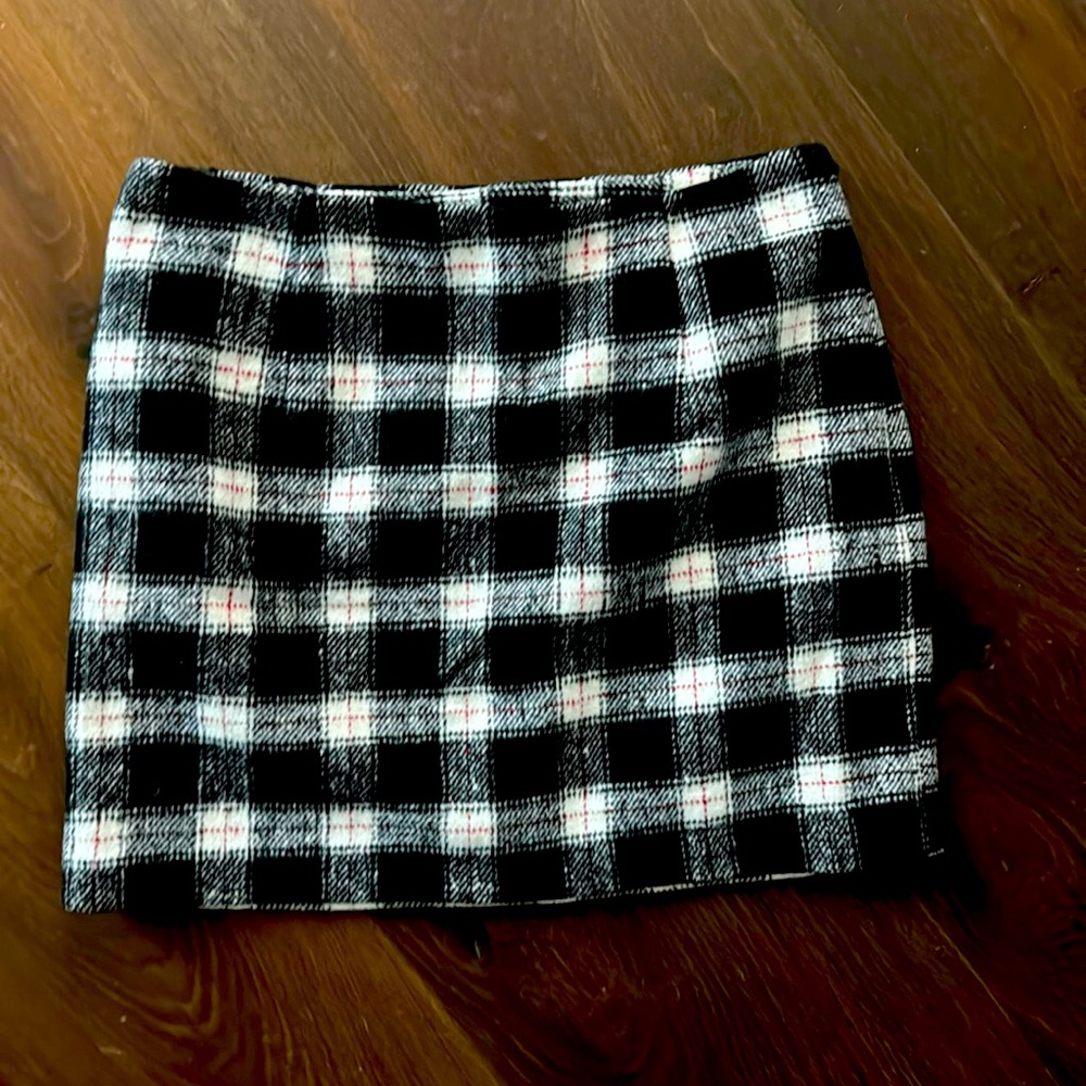 Plaid mini skirt